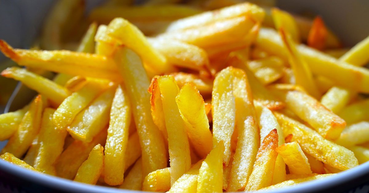 A bucket of French fries
